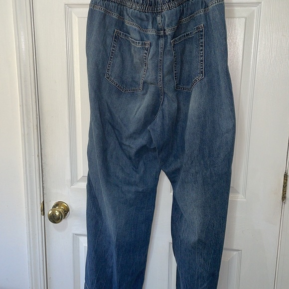 Lane Bryant Blue Relaxed Jeans with Elastic Waistband - Picture 7 of 11